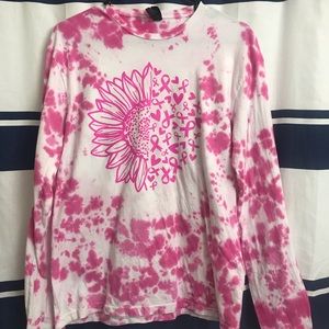 Gildan soft style, unisex large, fushia pink and white